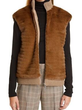 Lafayette 148 New York - NWOT Genuine Mink Fur Zip Vest